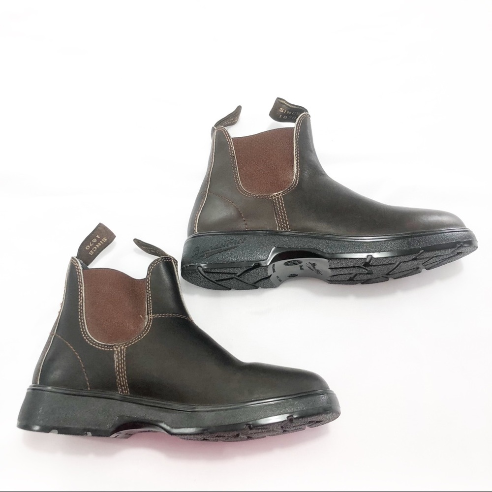 BLUNDSTONE | Brown Chelsea Leather Ankle Boots